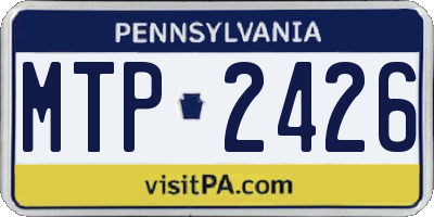 PA license plate MTP2426