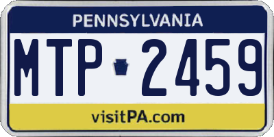 PA license plate MTP2459