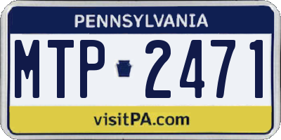 PA license plate MTP2471