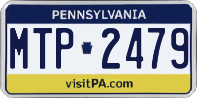 PA license plate MTP2479