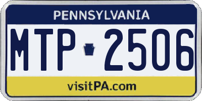PA license plate MTP2506