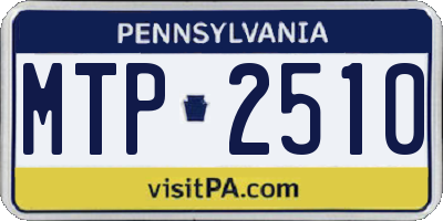 PA license plate MTP2510