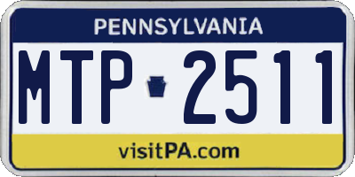 PA license plate MTP2511