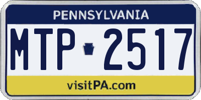 PA license plate MTP2517