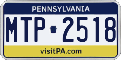 PA license plate MTP2518