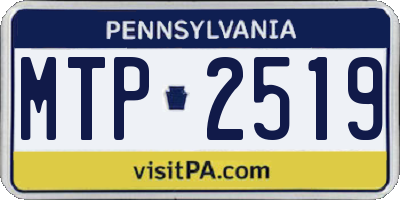 PA license plate MTP2519