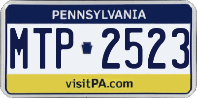 PA license plate MTP2523