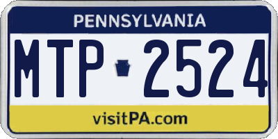 PA license plate MTP2524