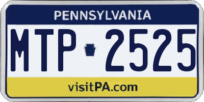 PA license plate MTP2525
