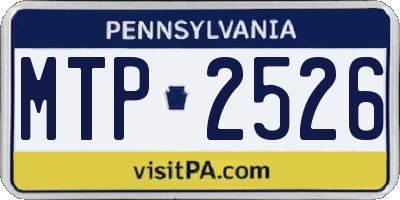 PA license plate MTP2526