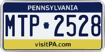 PA license plate MTP2528