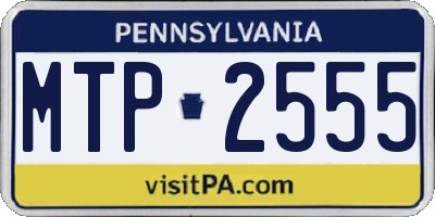 PA license plate MTP2555