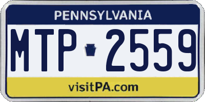 PA license plate MTP2559