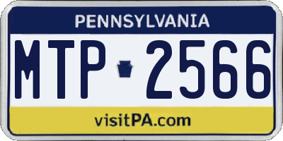 PA license plate MTP2566