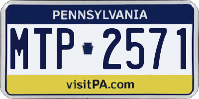 PA license plate MTP2571
