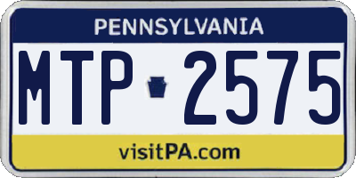 PA license plate MTP2575