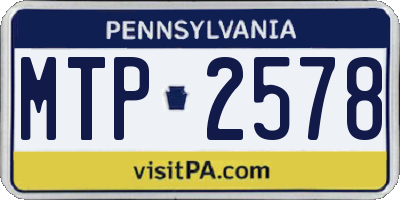 PA license plate MTP2578