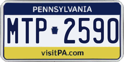 PA license plate MTP2590