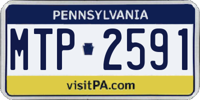 PA license plate MTP2591