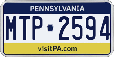 PA license plate MTP2594