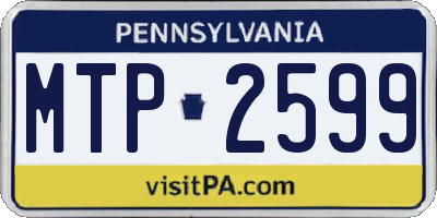 PA license plate MTP2599