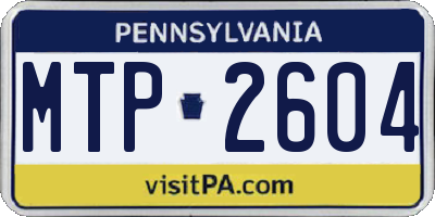 PA license plate MTP2604