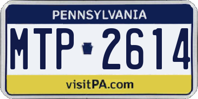 PA license plate MTP2614