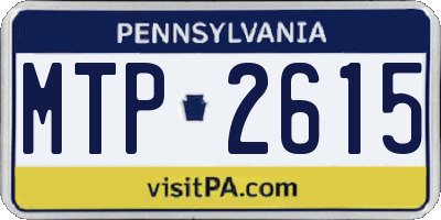 PA license plate MTP2615