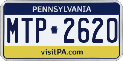 PA license plate MTP2620