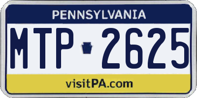 PA license plate MTP2625
