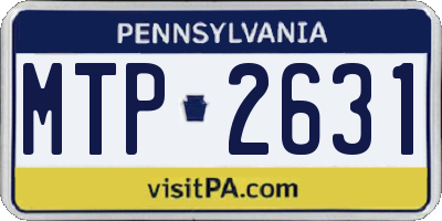 PA license plate MTP2631