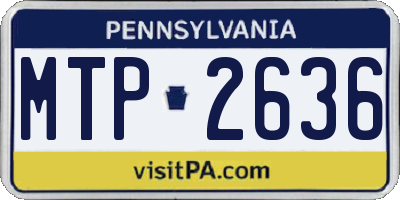 PA license plate MTP2636