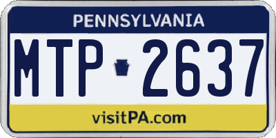 PA license plate MTP2637