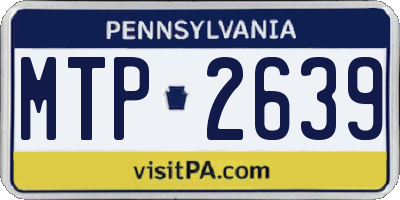 PA license plate MTP2639