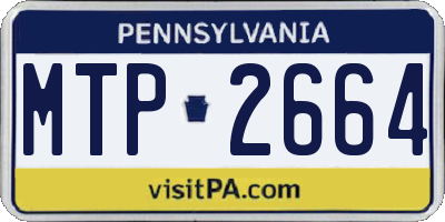 PA license plate MTP2664