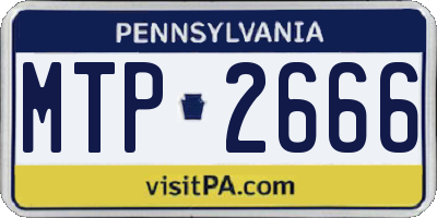PA license plate MTP2666