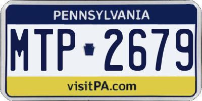 PA license plate MTP2679