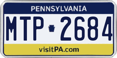 PA license plate MTP2684