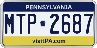 PA license plate MTP2687