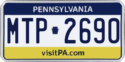 PA license plate MTP2690