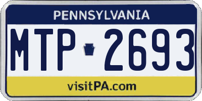 PA license plate MTP2693