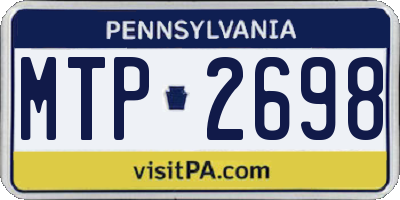 PA license plate MTP2698