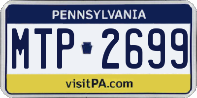 PA license plate MTP2699