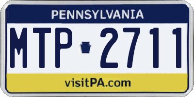 PA license plate MTP2711