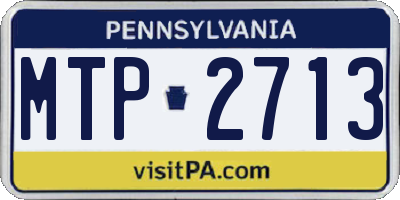 PA license plate MTP2713