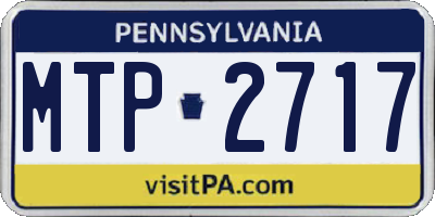 PA license plate MTP2717