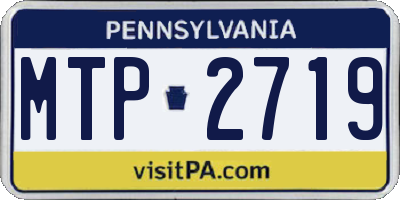 PA license plate MTP2719