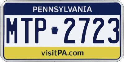 PA license plate MTP2723