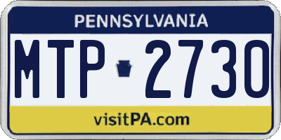 PA license plate MTP2730