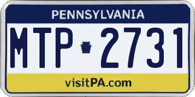 PA license plate MTP2731